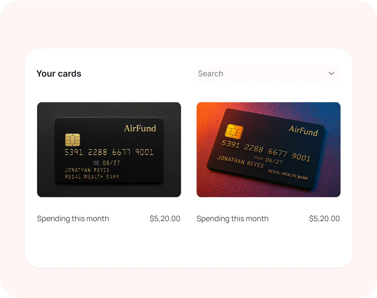 A screen shot of a credit card.