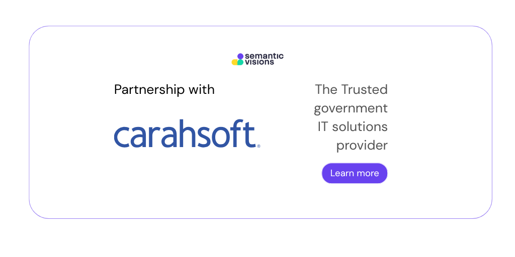 A banner announcing partnership carahsoft