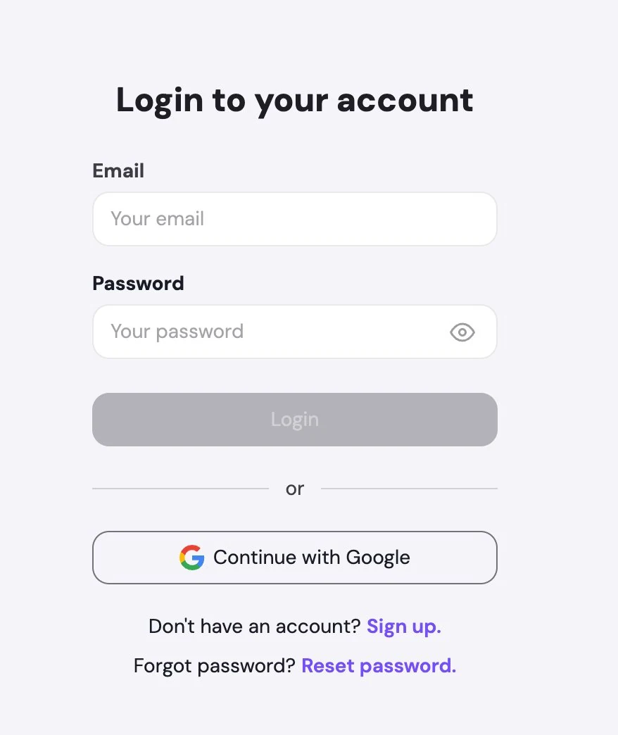 svEye login screen