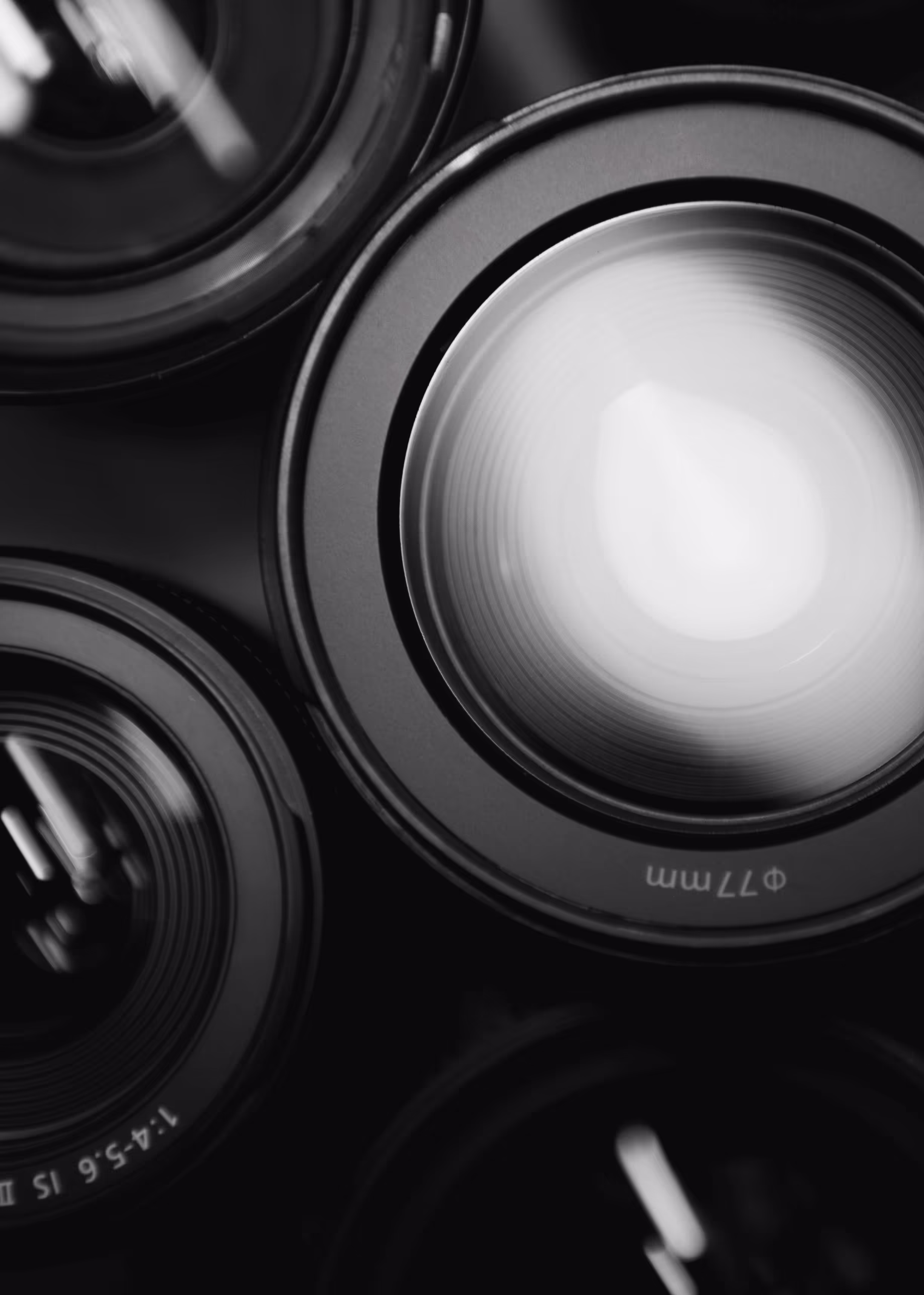 a set of lenses conveying what camera gear Unit's provide