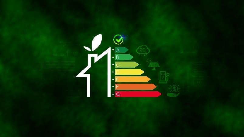 A green background with a chart of energy efficiencyAI-generated content may be incorrect.