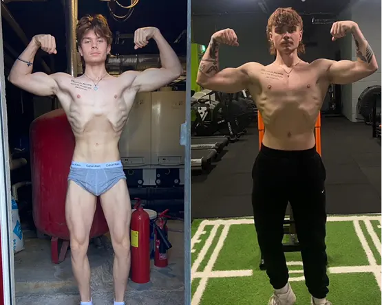 Dylan Barry before vs after transformation
