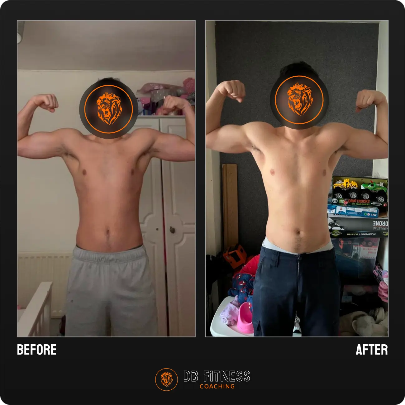 1:1 coaching client Jackson before vs after transformation