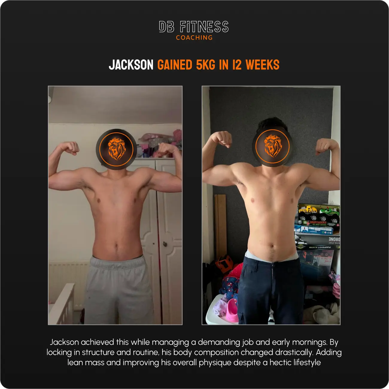 1:1 coaching client Jackson transformation