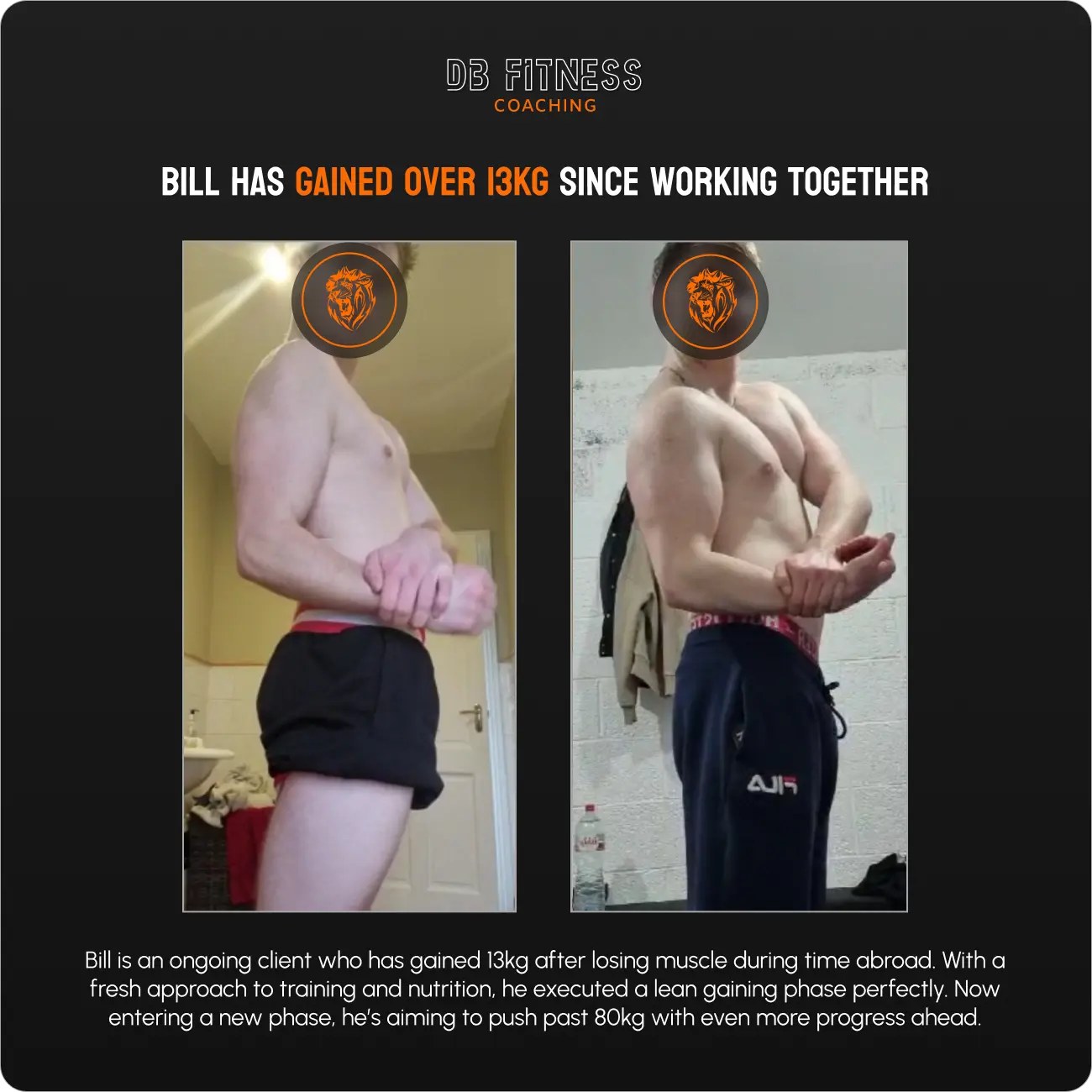 1:1 coaching client Bill transformation