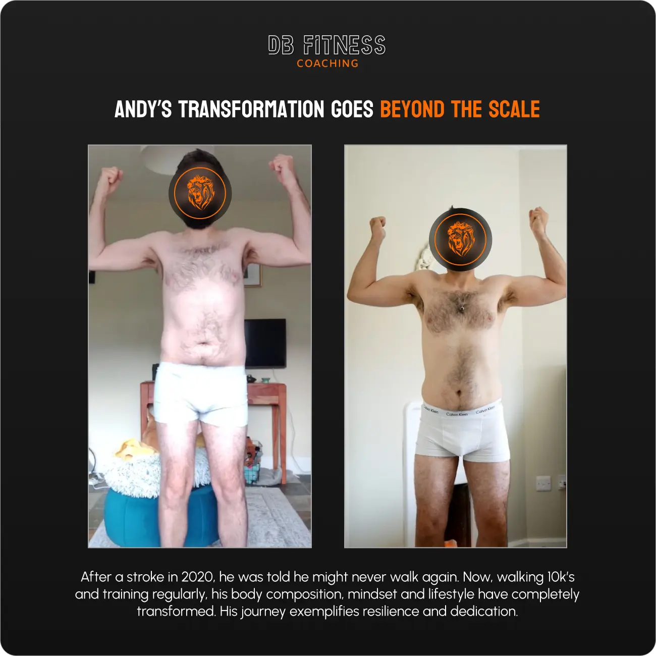 1:1 coaching client Andy transformation