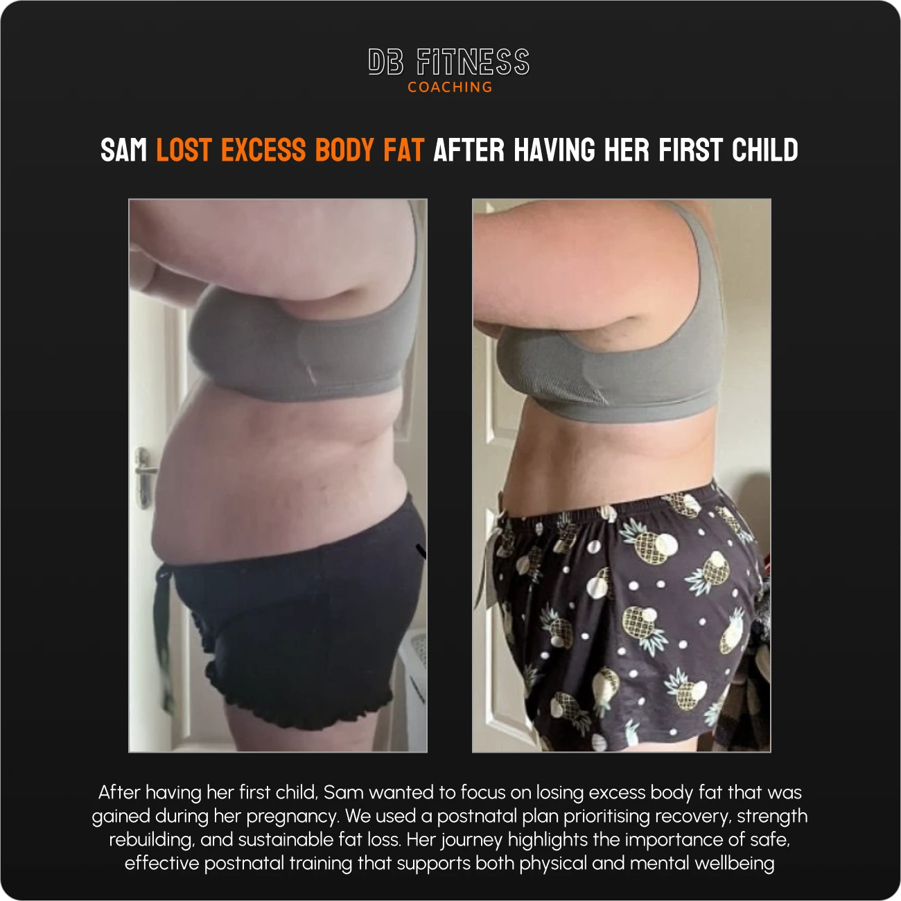 1:1 coaching client Sam transformation