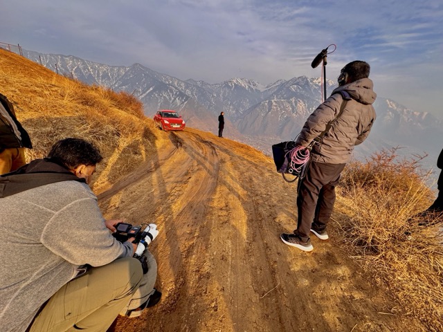 Remote film crew filming in India 