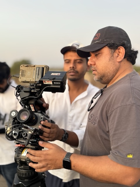 Remote film crew filming in Karnataka India 