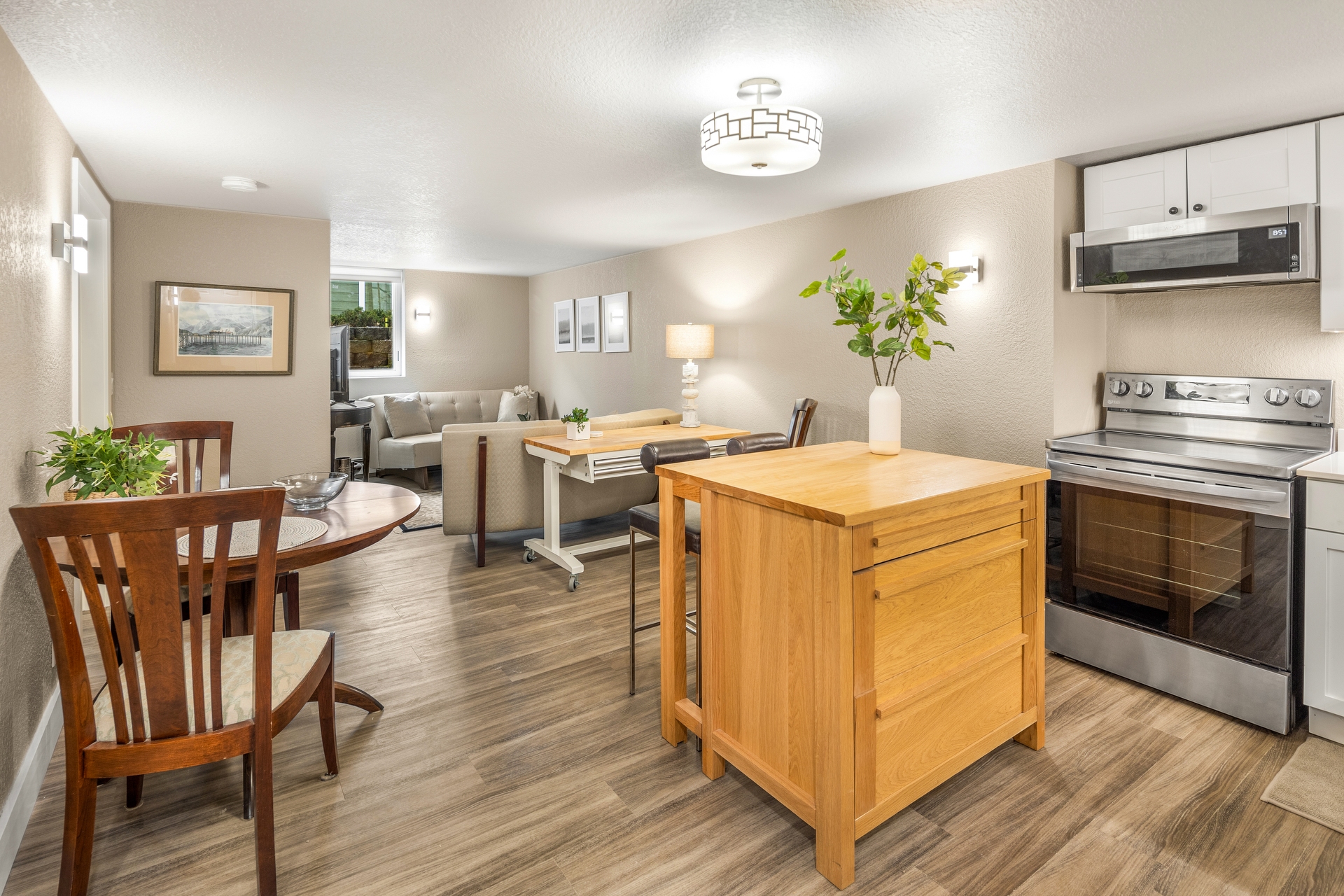 Living room and kitchen in 11th Ave unit 134-B