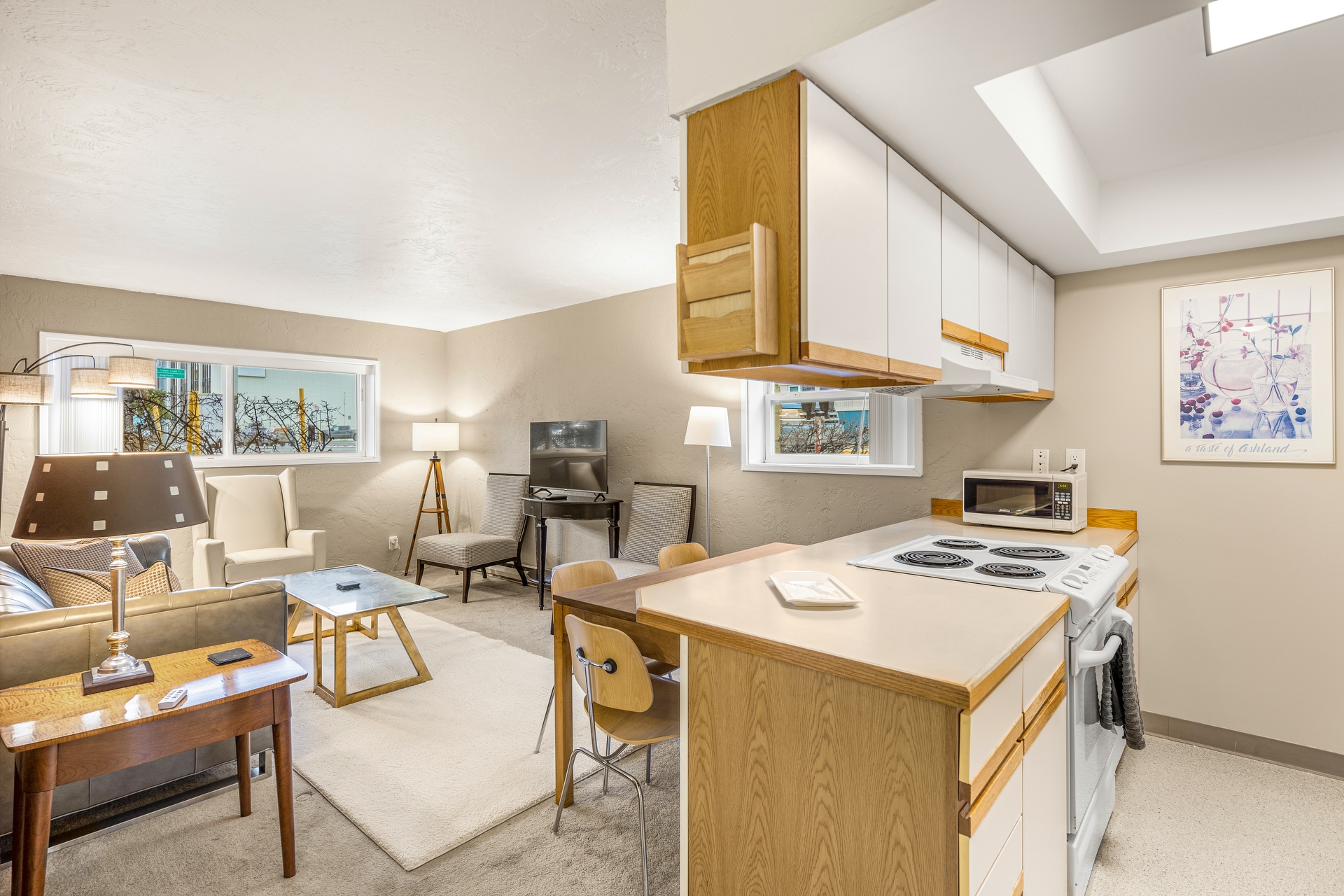 Living room and kitchen in 540 L Street unit 106