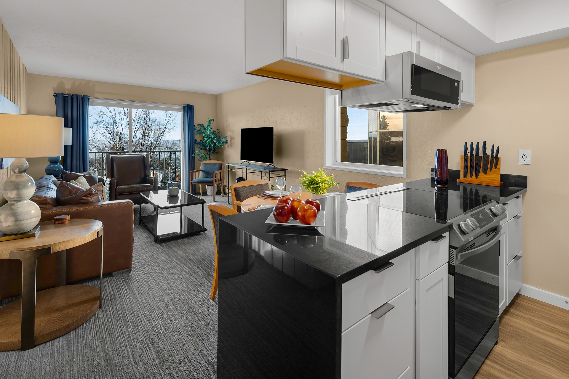 Living room and kitchen in 540 L Street unit 403