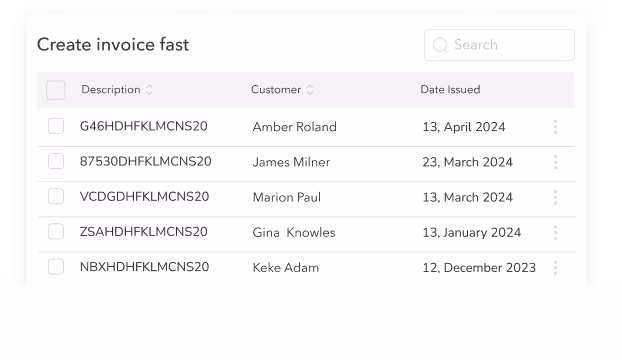 Create invoice