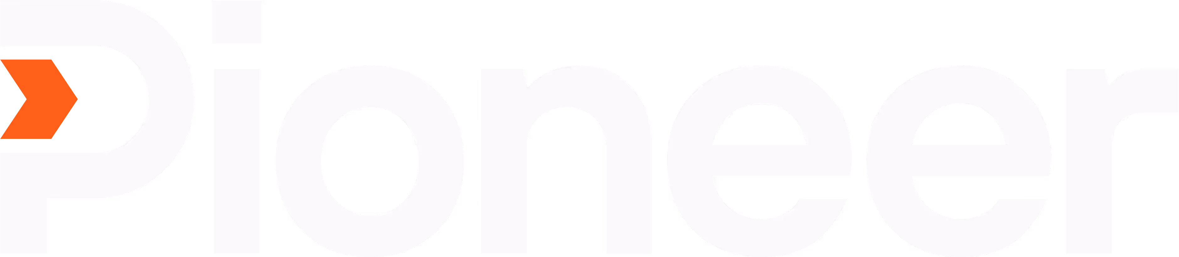 white Pioneer logo