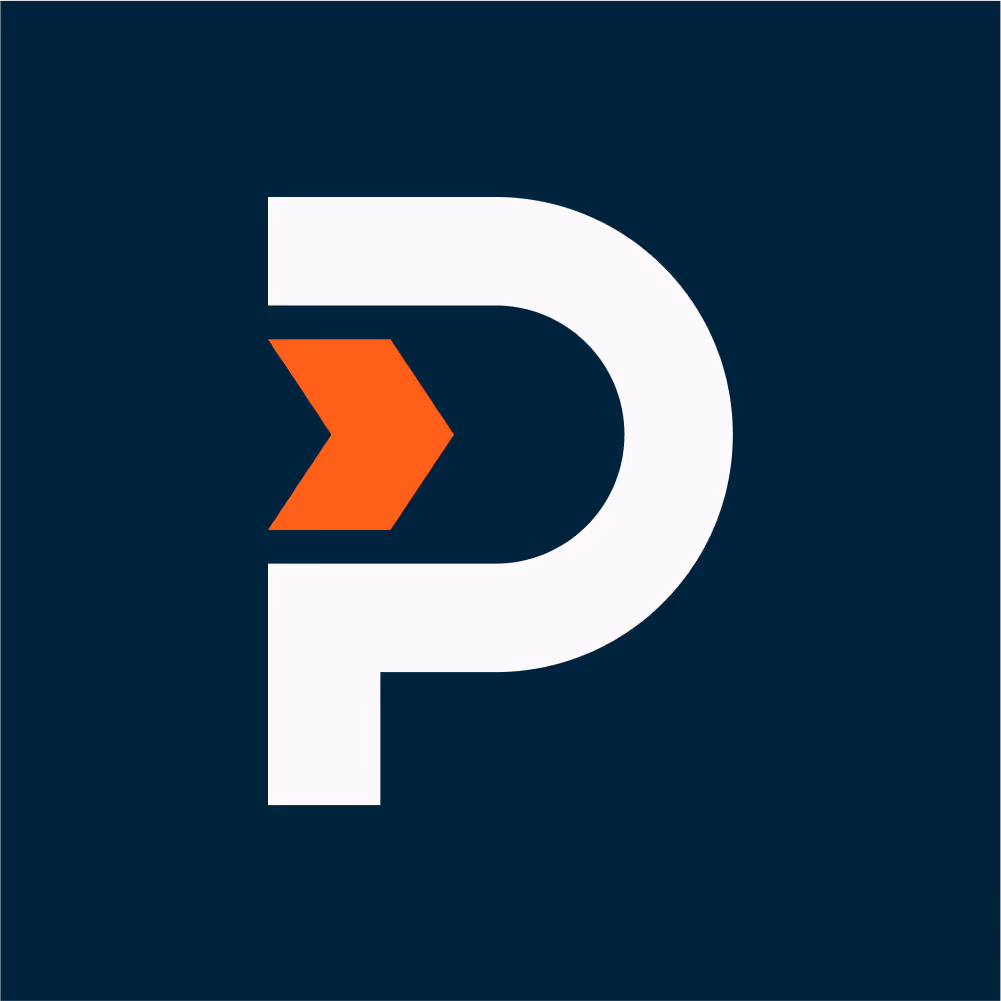 DSQ Pioneer logo mark (deep blue background color)