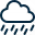 a blue cloudy rain icon