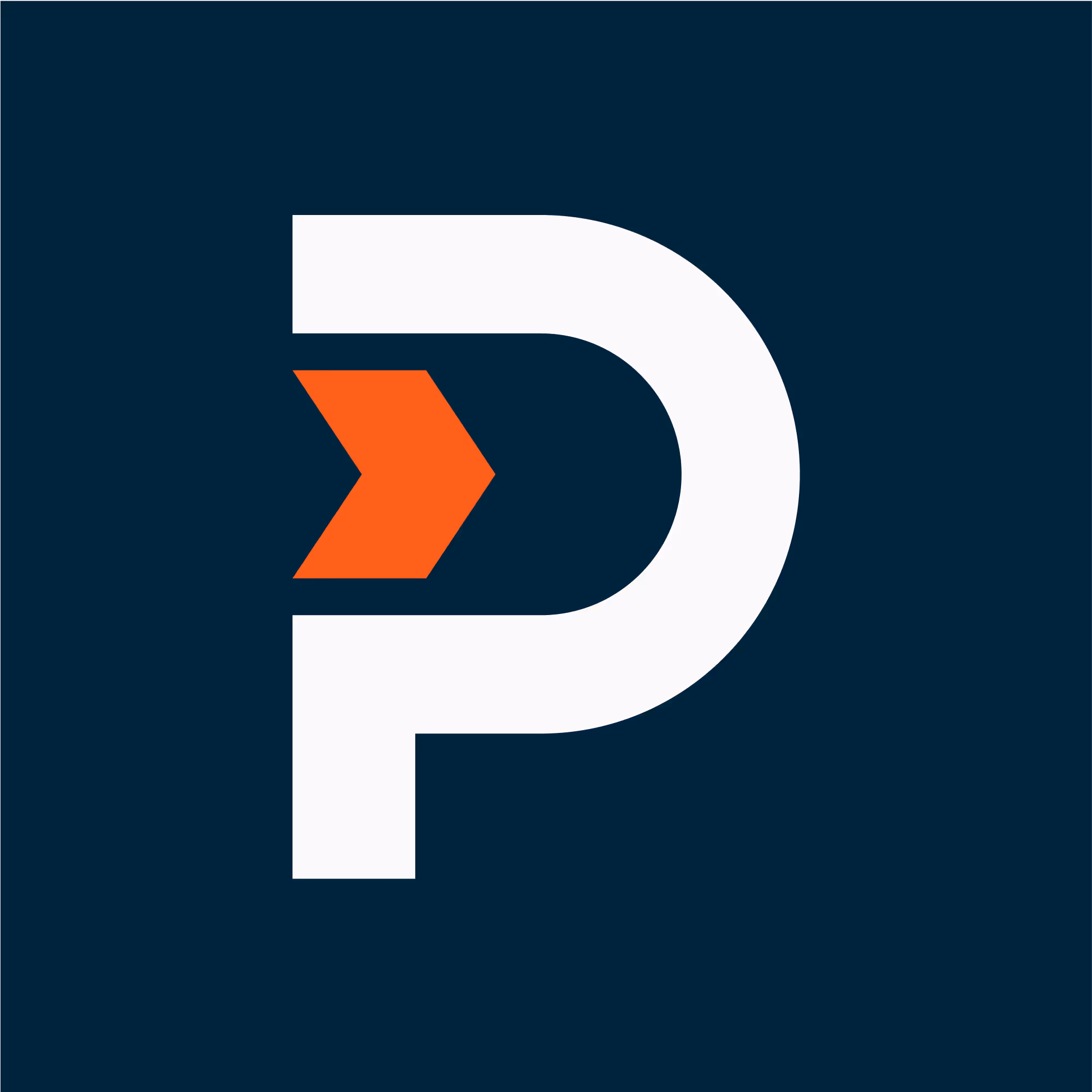 DSQ Pioneer logo mark (deep blue background color)