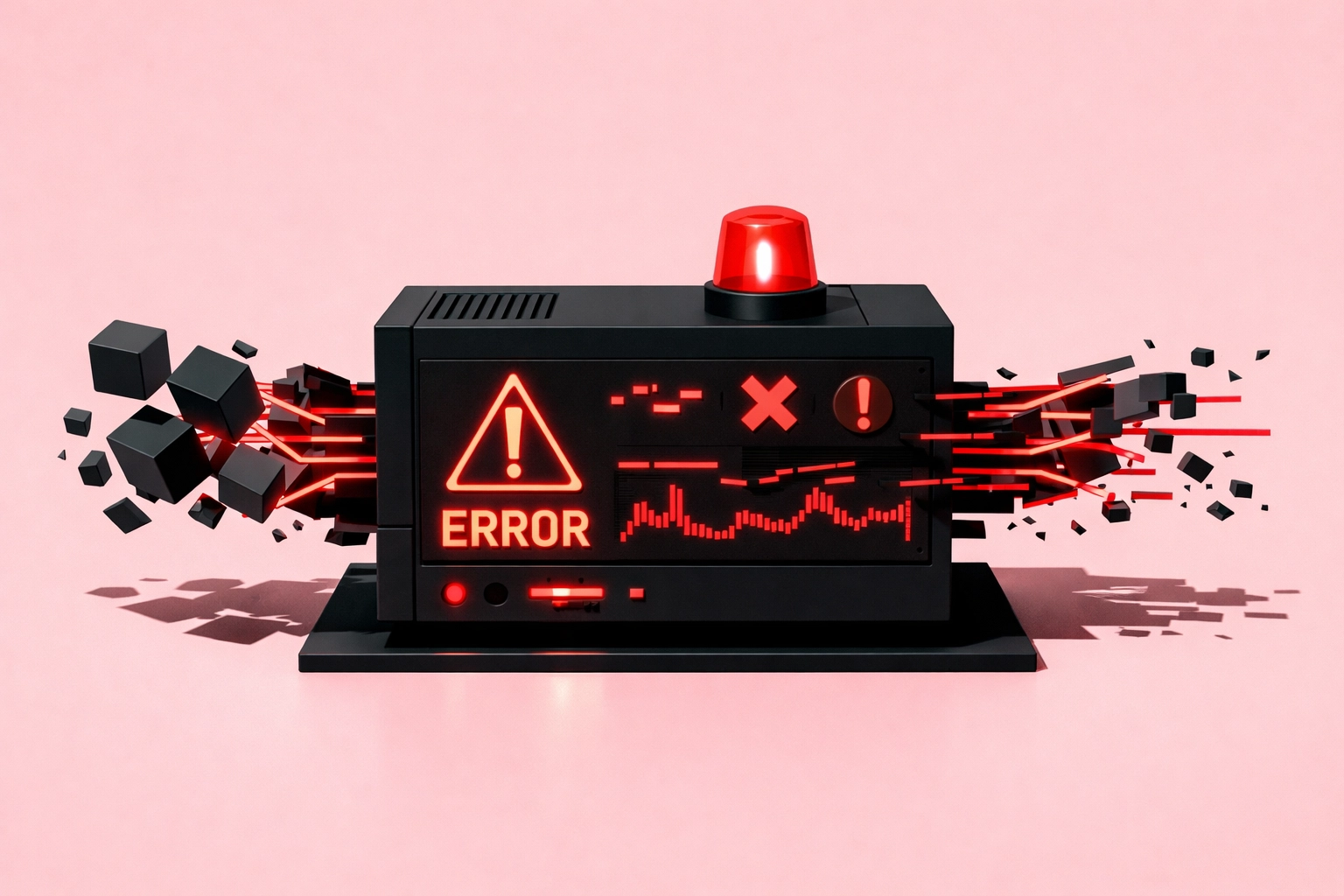Performance Max algorithm showing error signals from poor data inputs and broken tracking signals