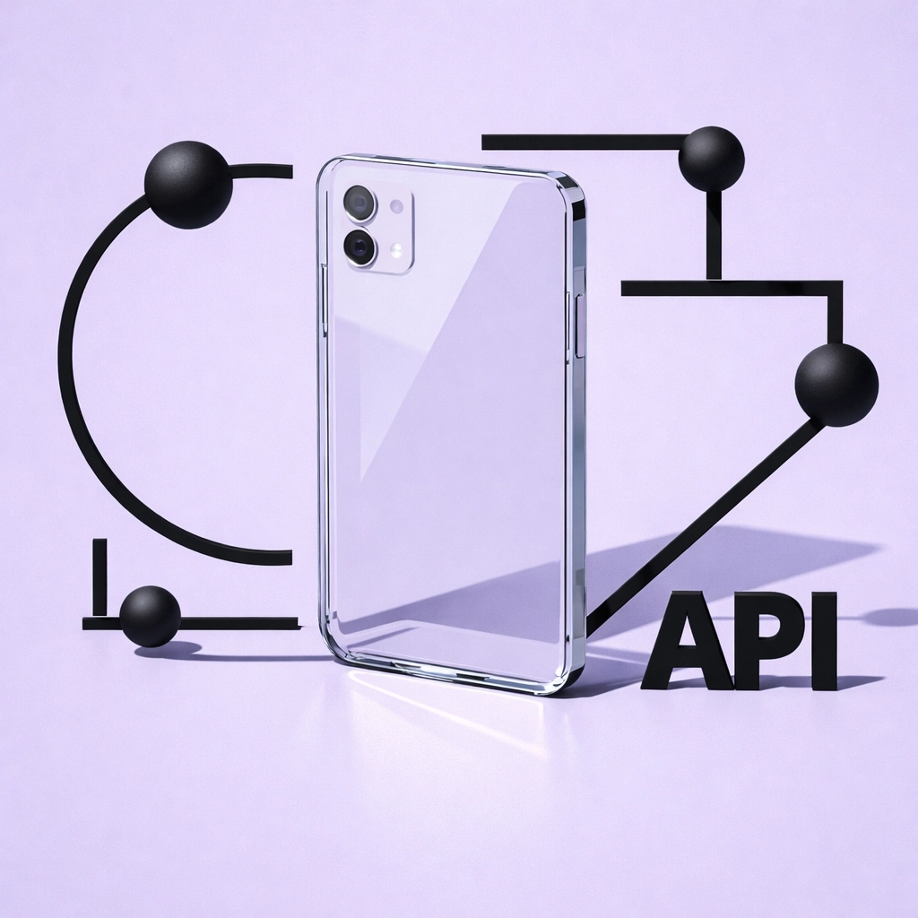 Abstract smartphone representing data tracking and ecommerce performance ecosystem integration.