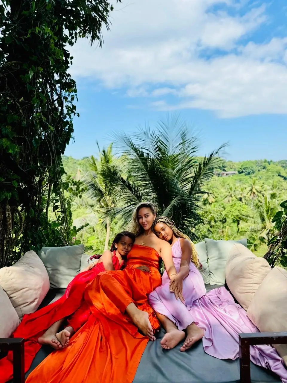 Diamond Truong with her two daughters