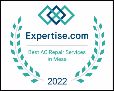 Expertise.com Best AC Repair Services in Mesa 2022 award badge