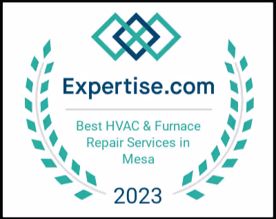 Expertise.com award badge for Best HVAC & Furnace Repair Services in Mesa 2023