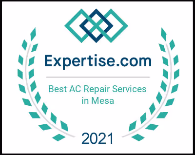 Expertise.com award badge for Best AC Repair Services in Mesa 2021