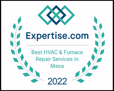 Expertise.com award badge for Best HVAC & Furnace Repair Services in Mesa 2022