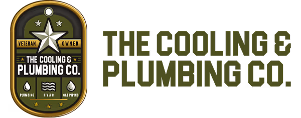 Veteran-owned Cooling & Plumbing Company logo with star emblem