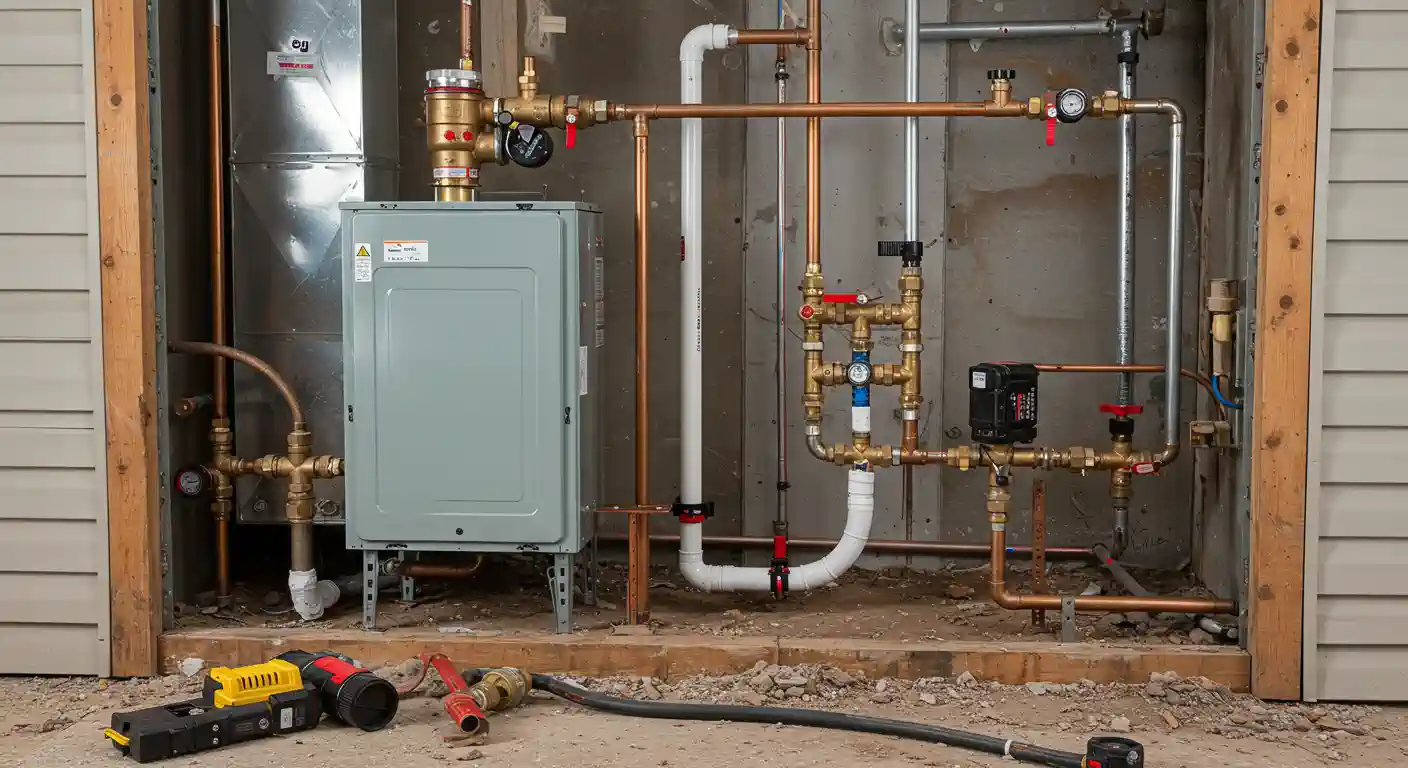 Residential Gas Piping Installation | The Cooling & Plumbing Co.
