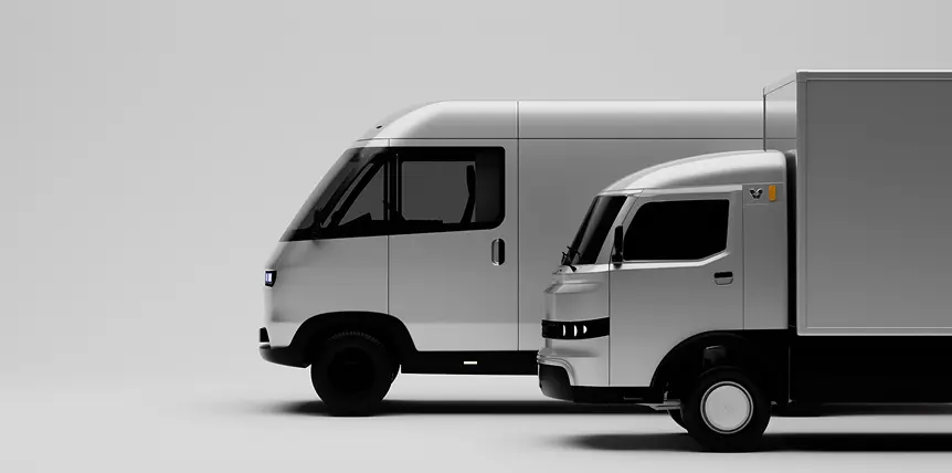 A side view of the Citius 3 truck and the Citius 5 van