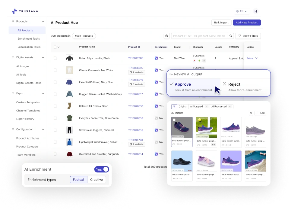 Unify product catalogs with a visual rule builder from Trustana