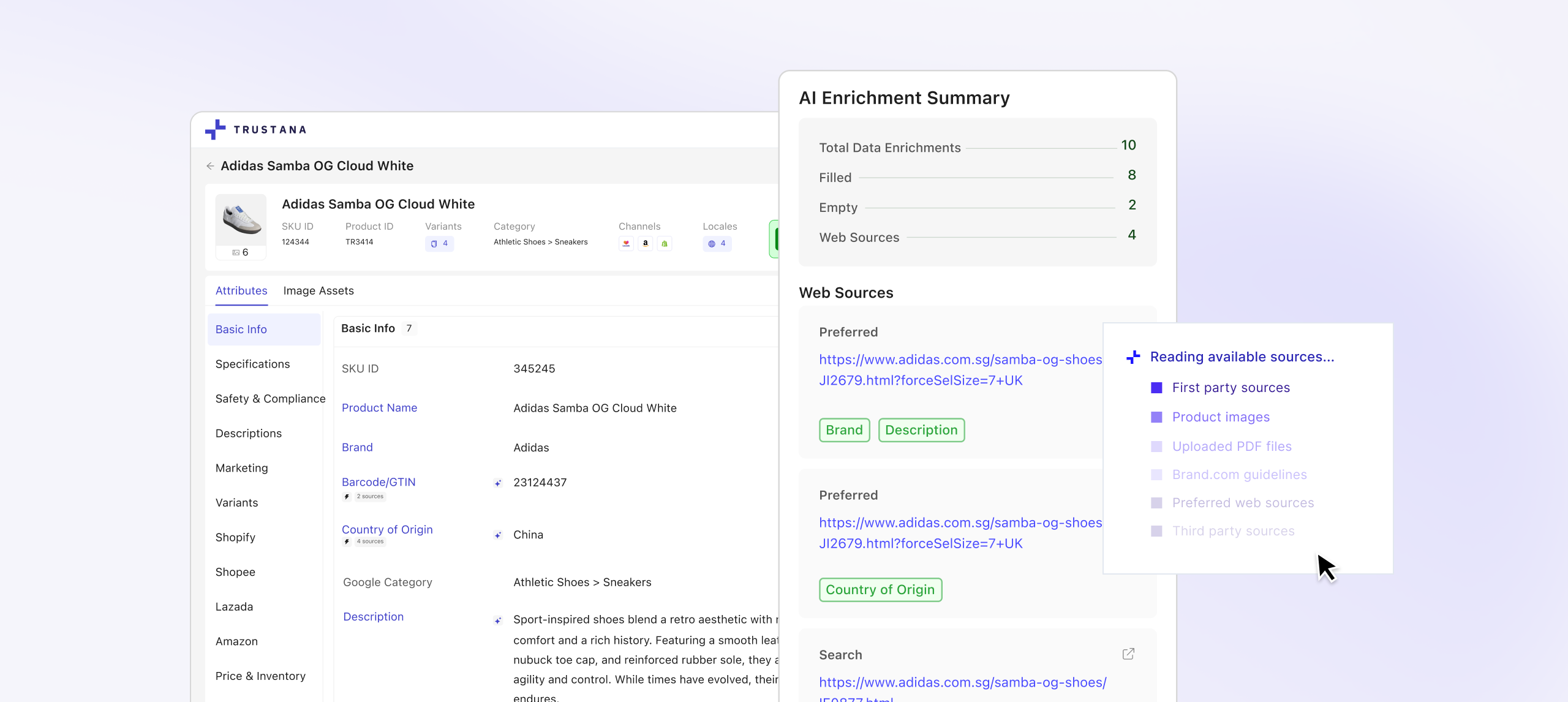 AI Summary with Source Transparency