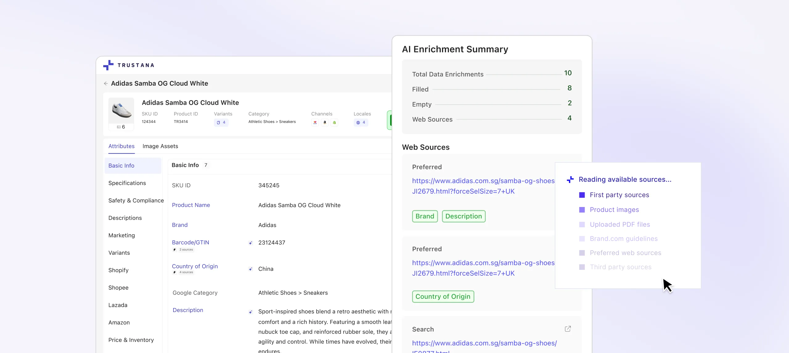 AI Summary with Source Transparency
