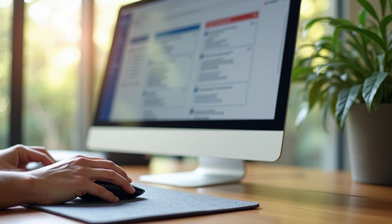 A modern digital workspace displaying an organised lead nurturing dashboard.