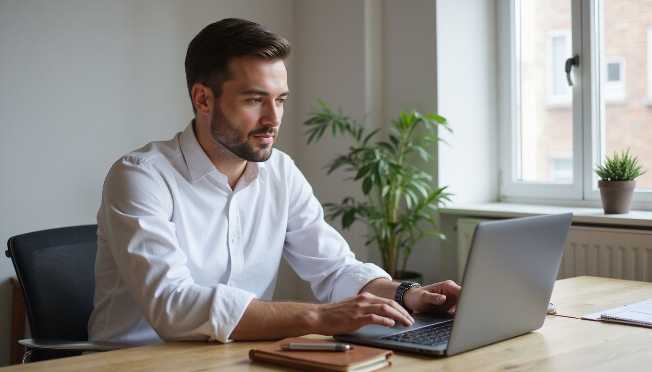 A focused sales professional engages with the Pipedrive Sequences interface.