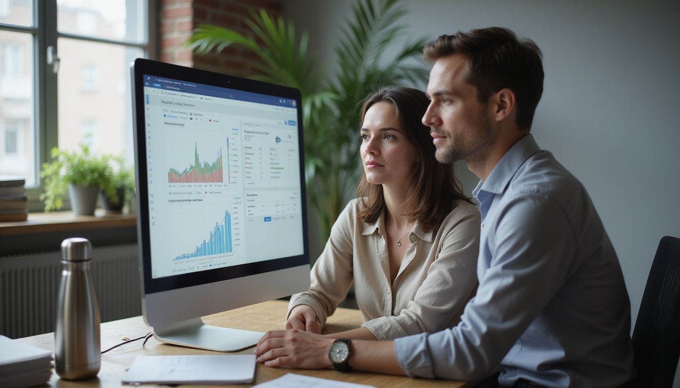 A woman hesitates at a complex automation tool, supported by a colleague.
