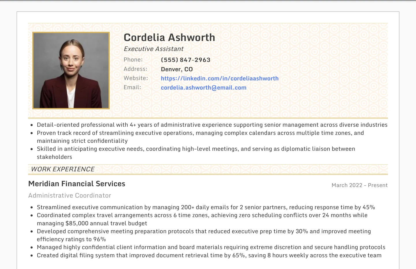 Executive Assistant