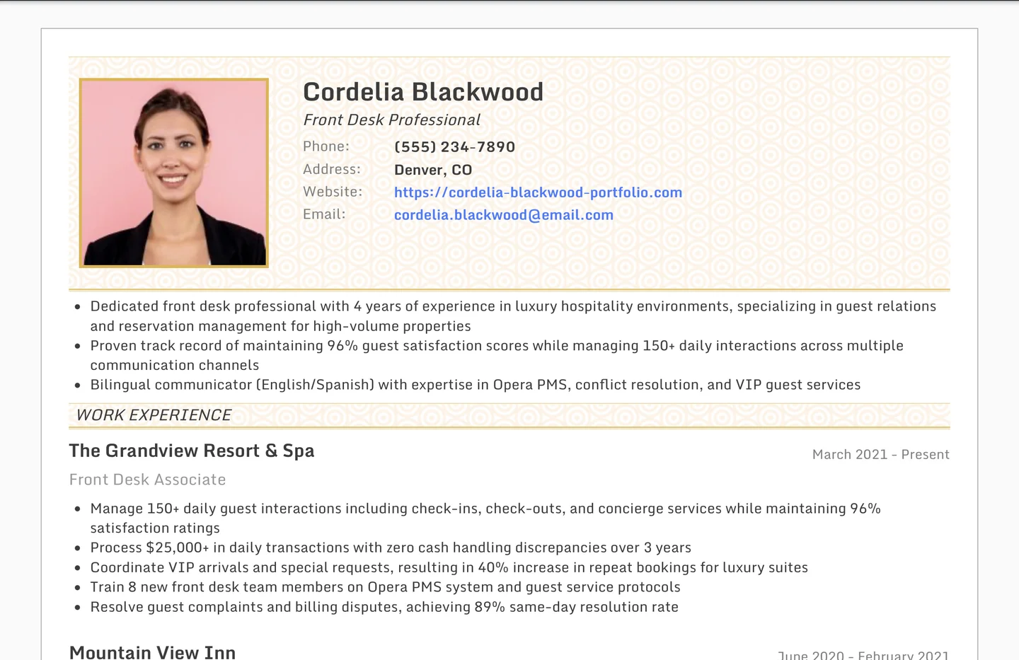 Front Desk