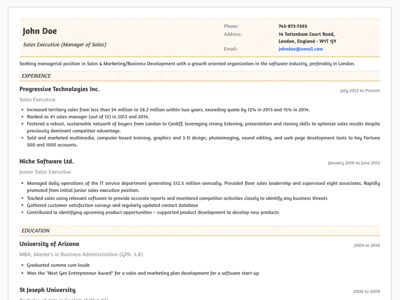 Sales Executive