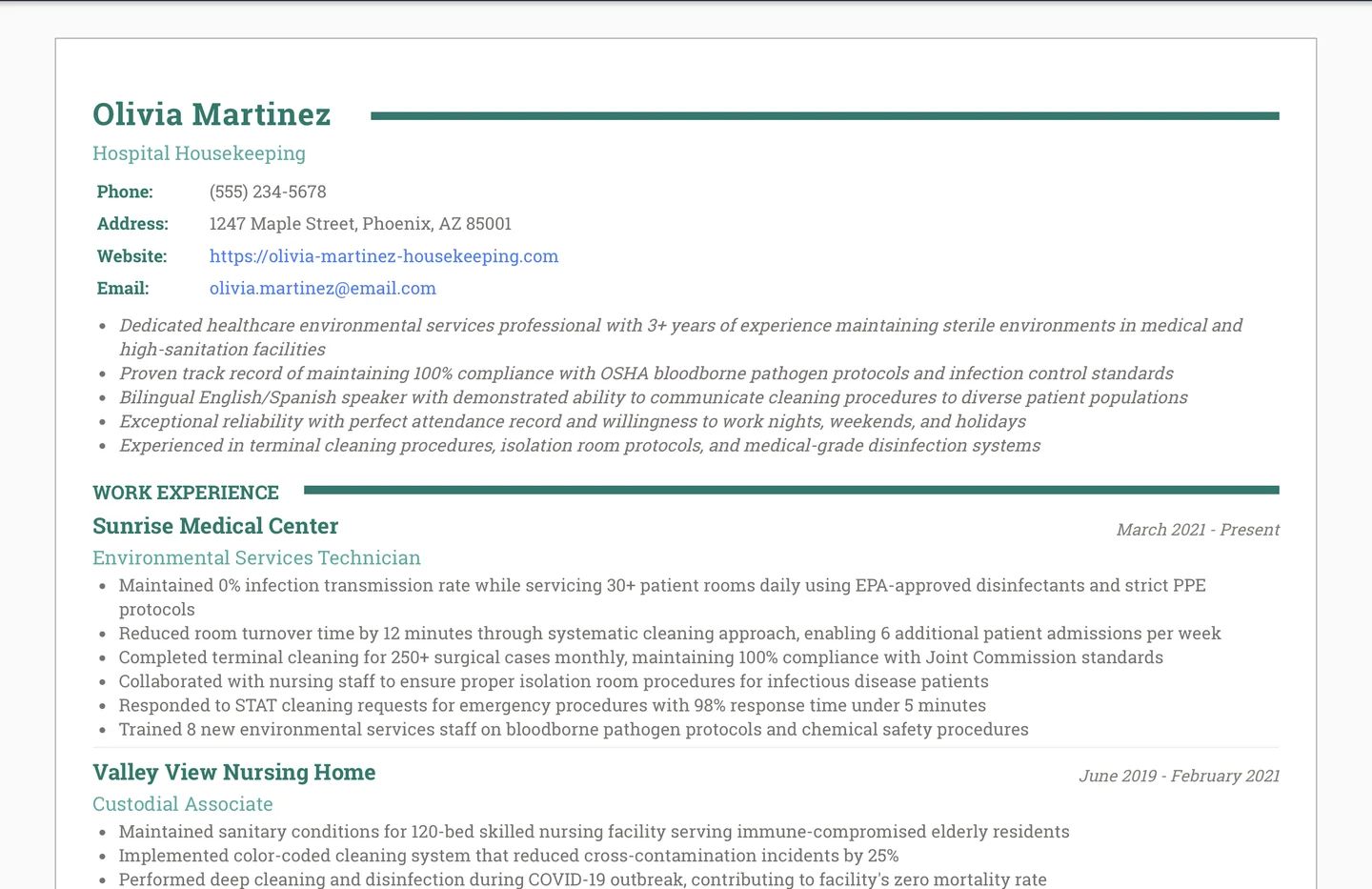 Hospital Housekeeping