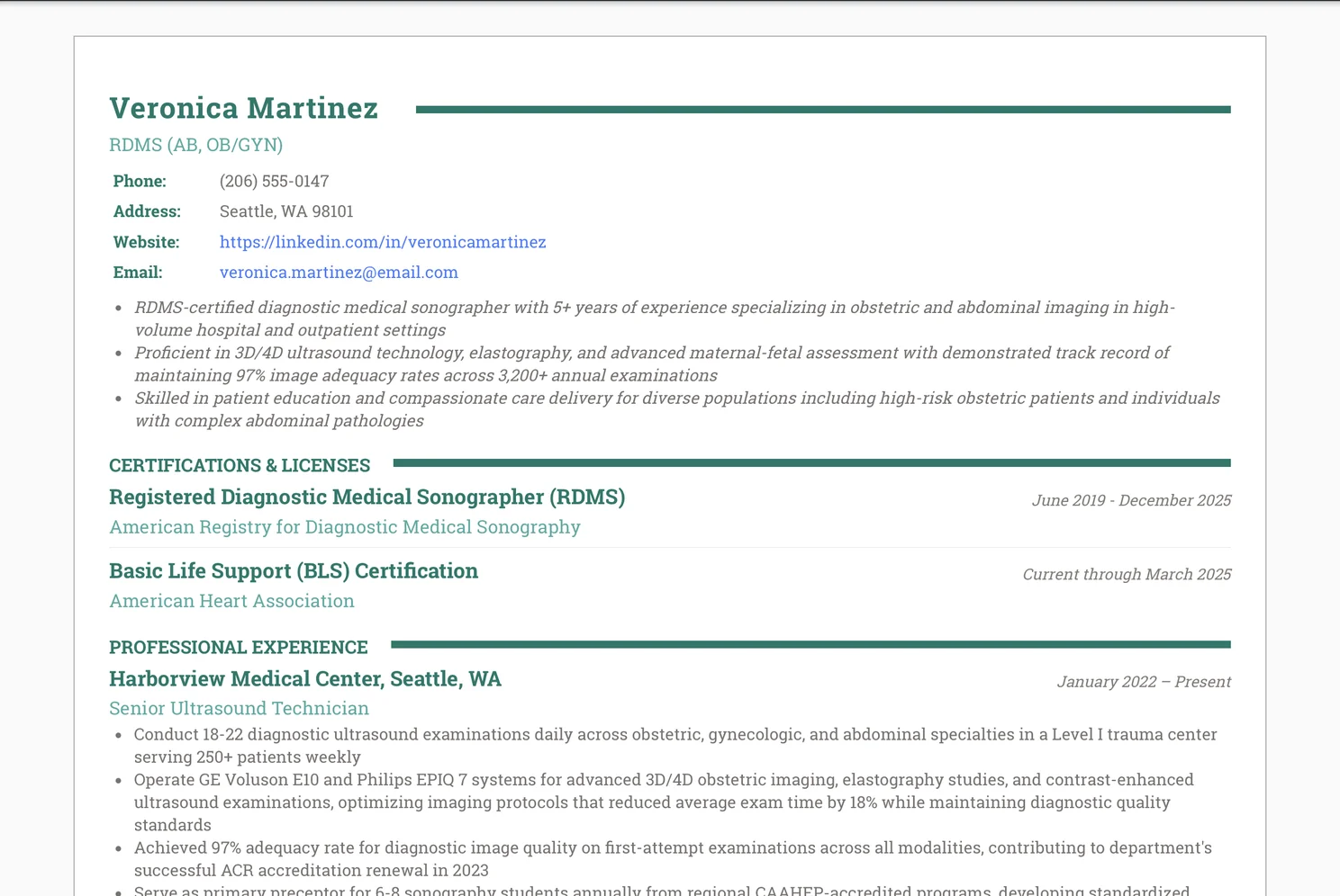 Ultrasound Technician