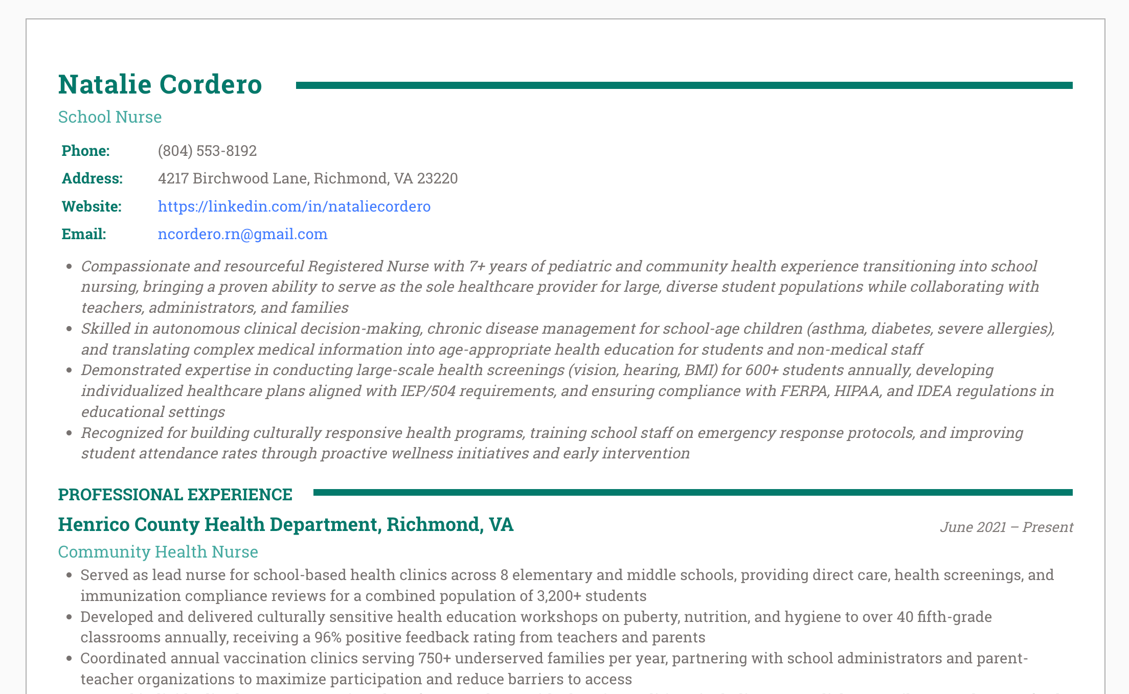 School Nurse