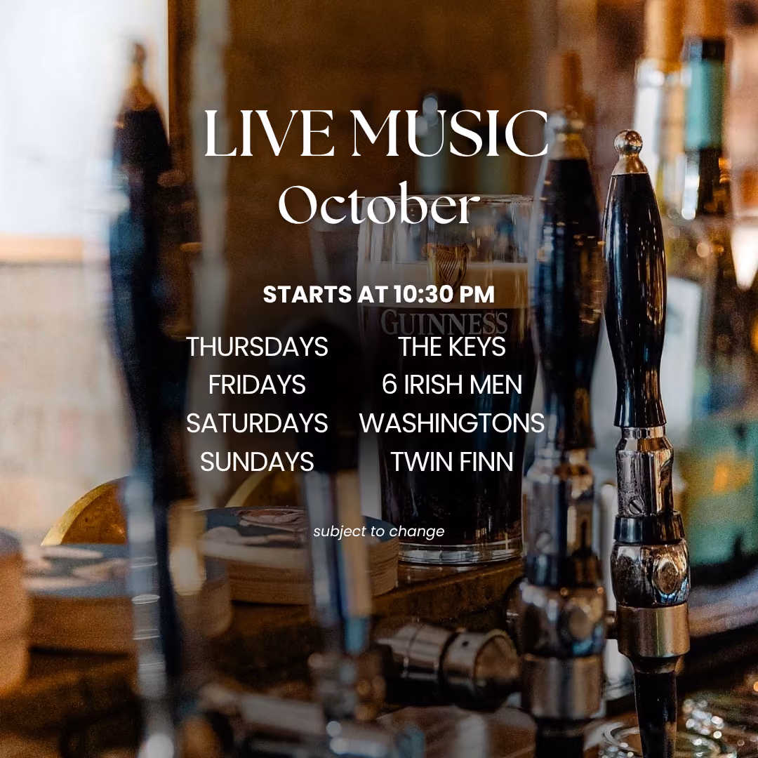The Cheeky Pup - October 26 Music Lineup Algarve Irish Pub