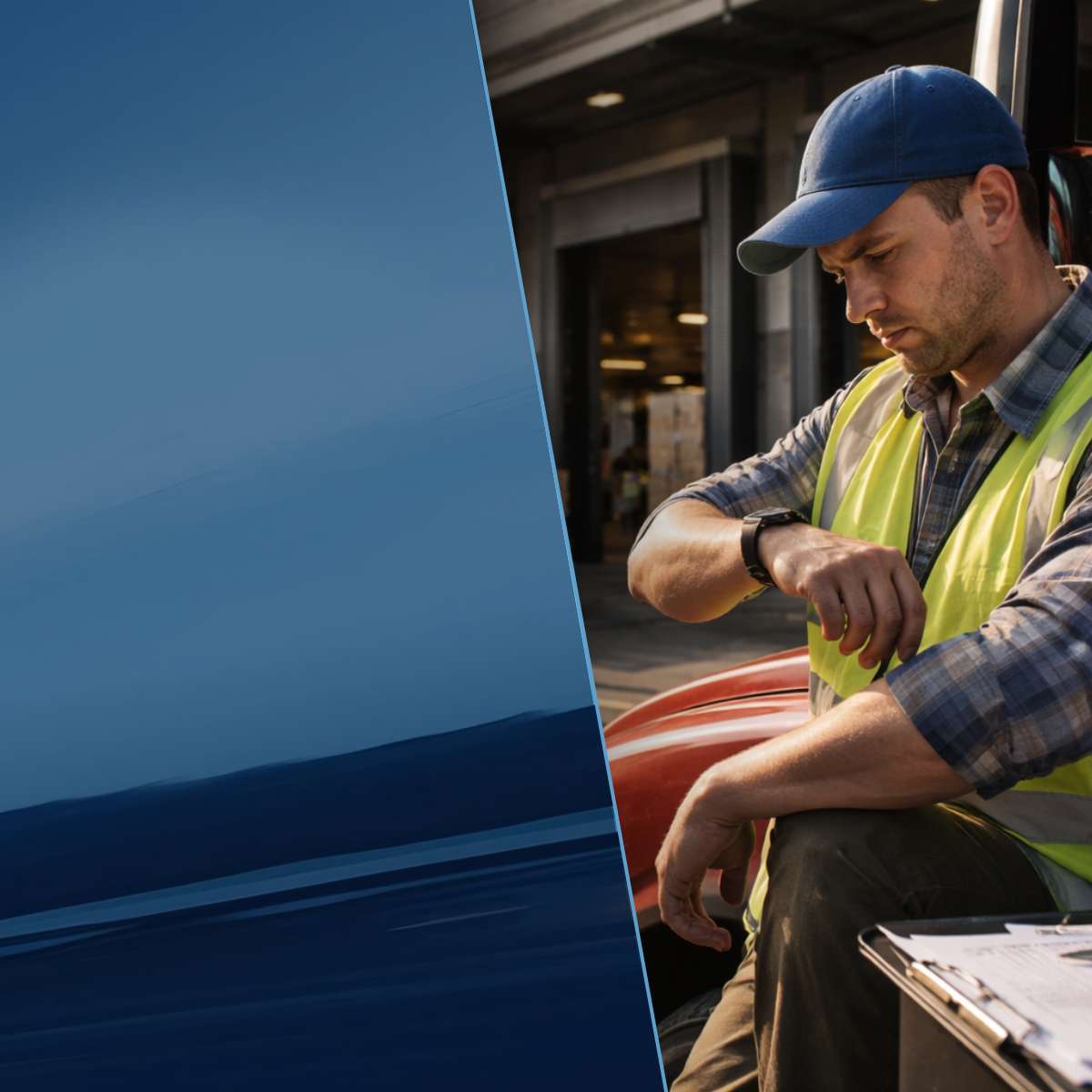 A title card for Revolution Trucking's blog on detention as a signal of dock failure