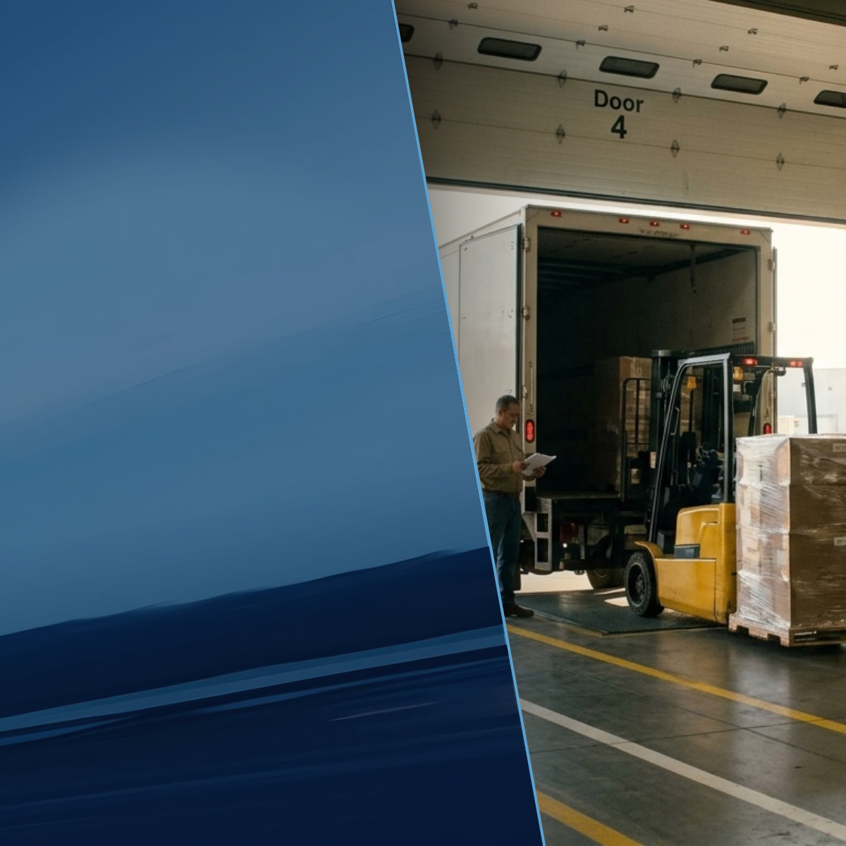 Loading dock demonstrating the real-time control of shippers