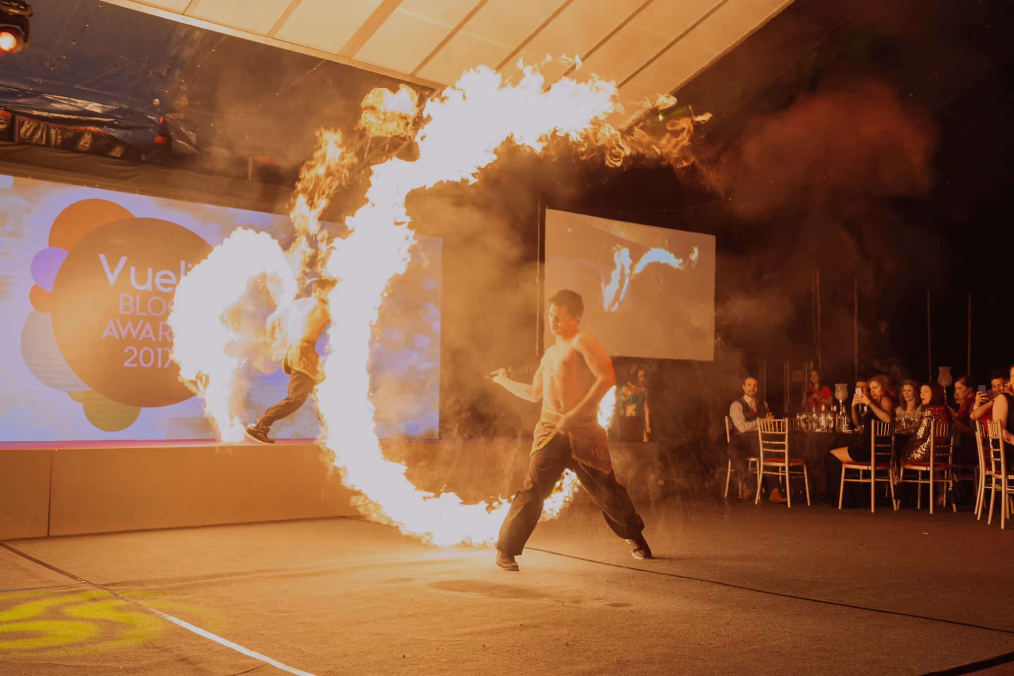 A fire show