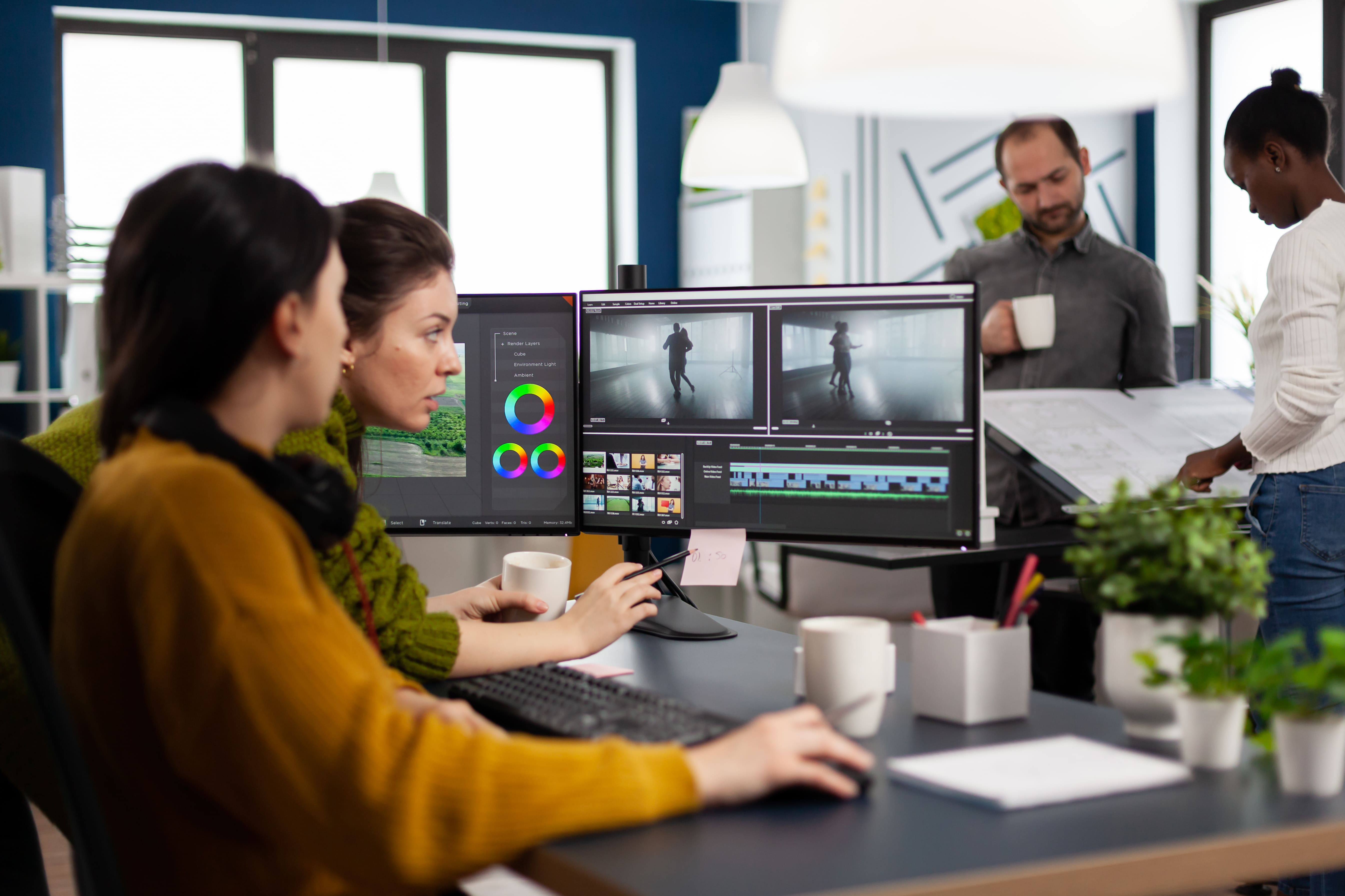 Outsourcing video editors team