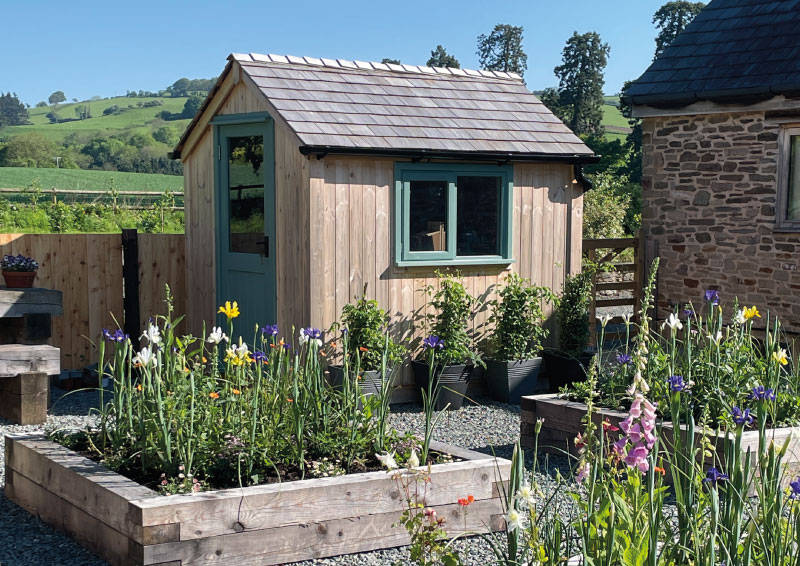 Timber garden shed