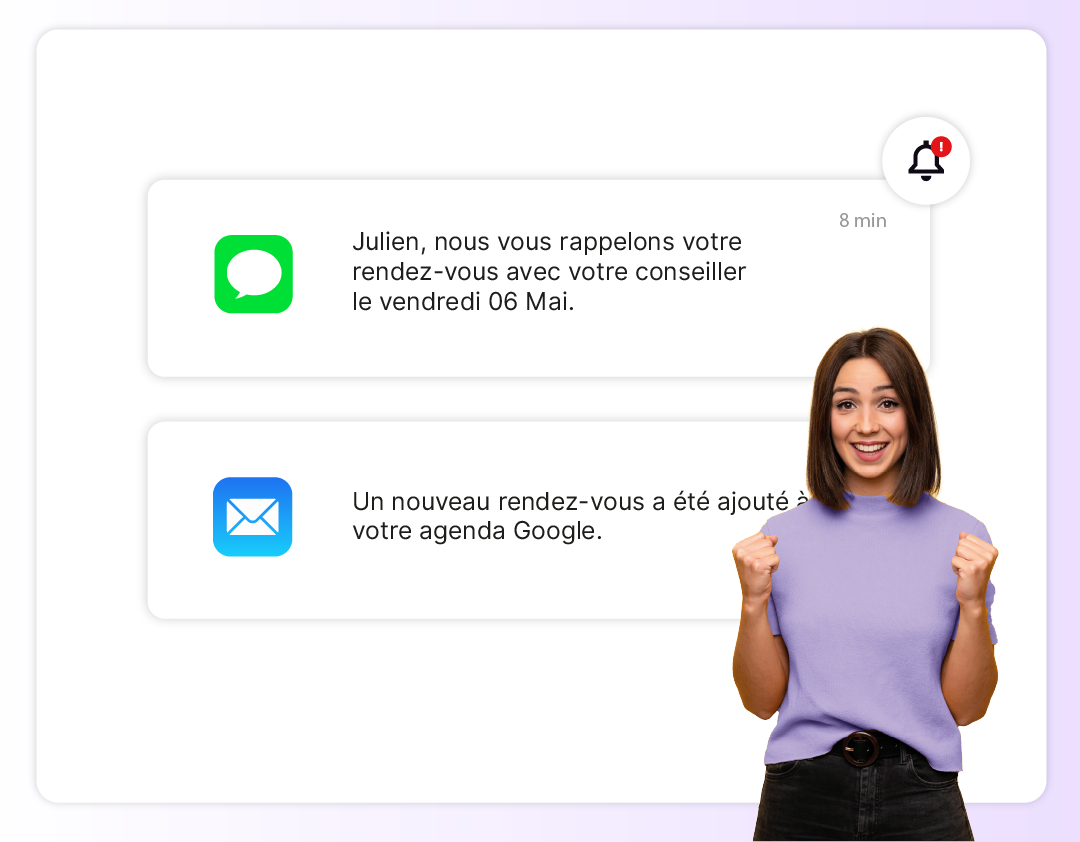 Illustration de l'engagement des prospects via Agendize